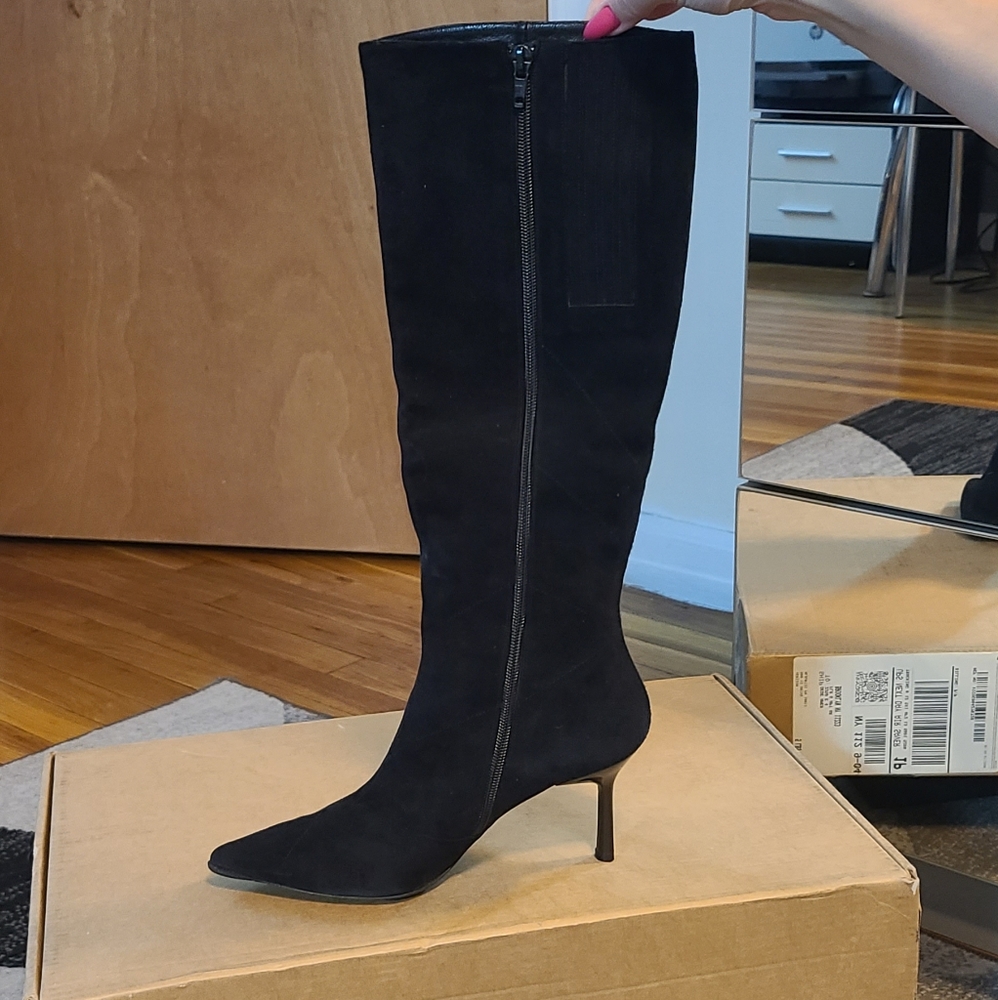 DKNY Black High Heel Boots. Size 7.5